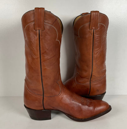 Vintage Tony Lama Cowboy Boots | Chocolate Cow | Men’s 11.5 D