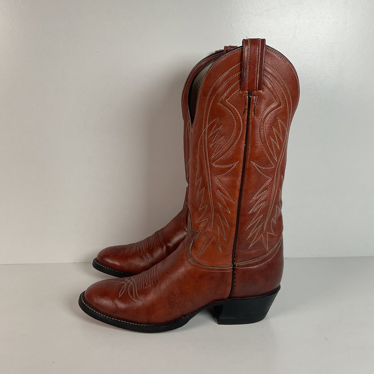 Vintage Tony Lama Cowboy Boots | Chocolate Cow | Men’s 7.5 C | Women’s 8.5
