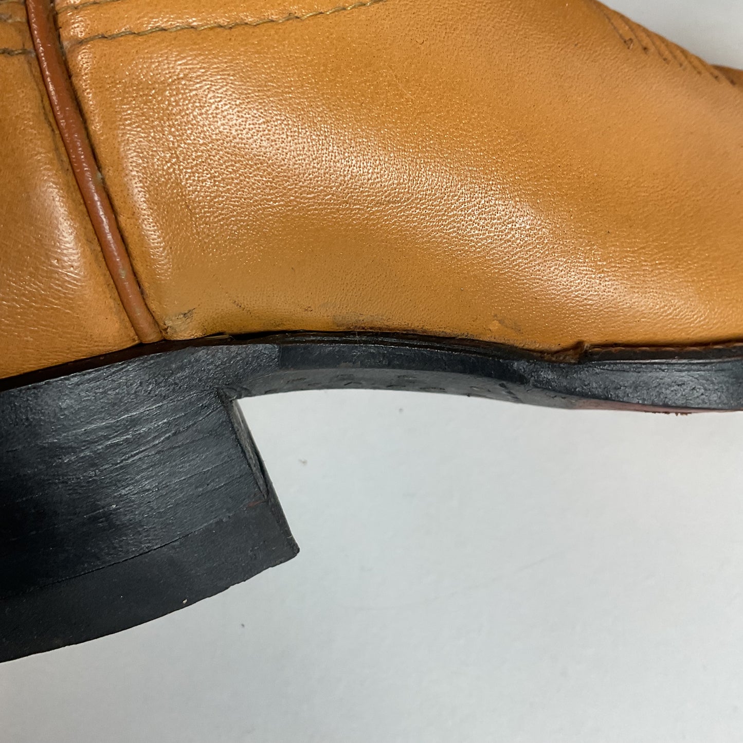 1960s Tony Lama Parade Cowboy Boots Men’s 6 B | Women’s 7 Tooled Inlay