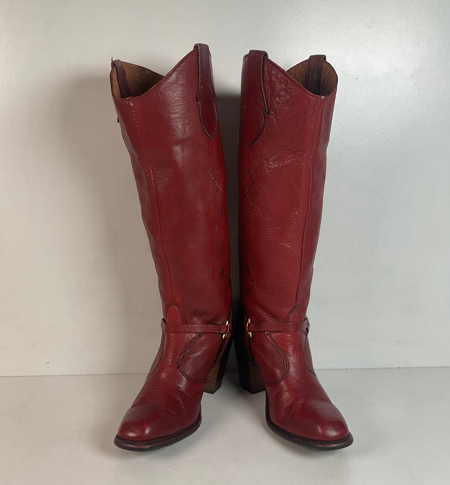 Vintage Wrangler Women’s Tall Harness Boots 7 M USA Made