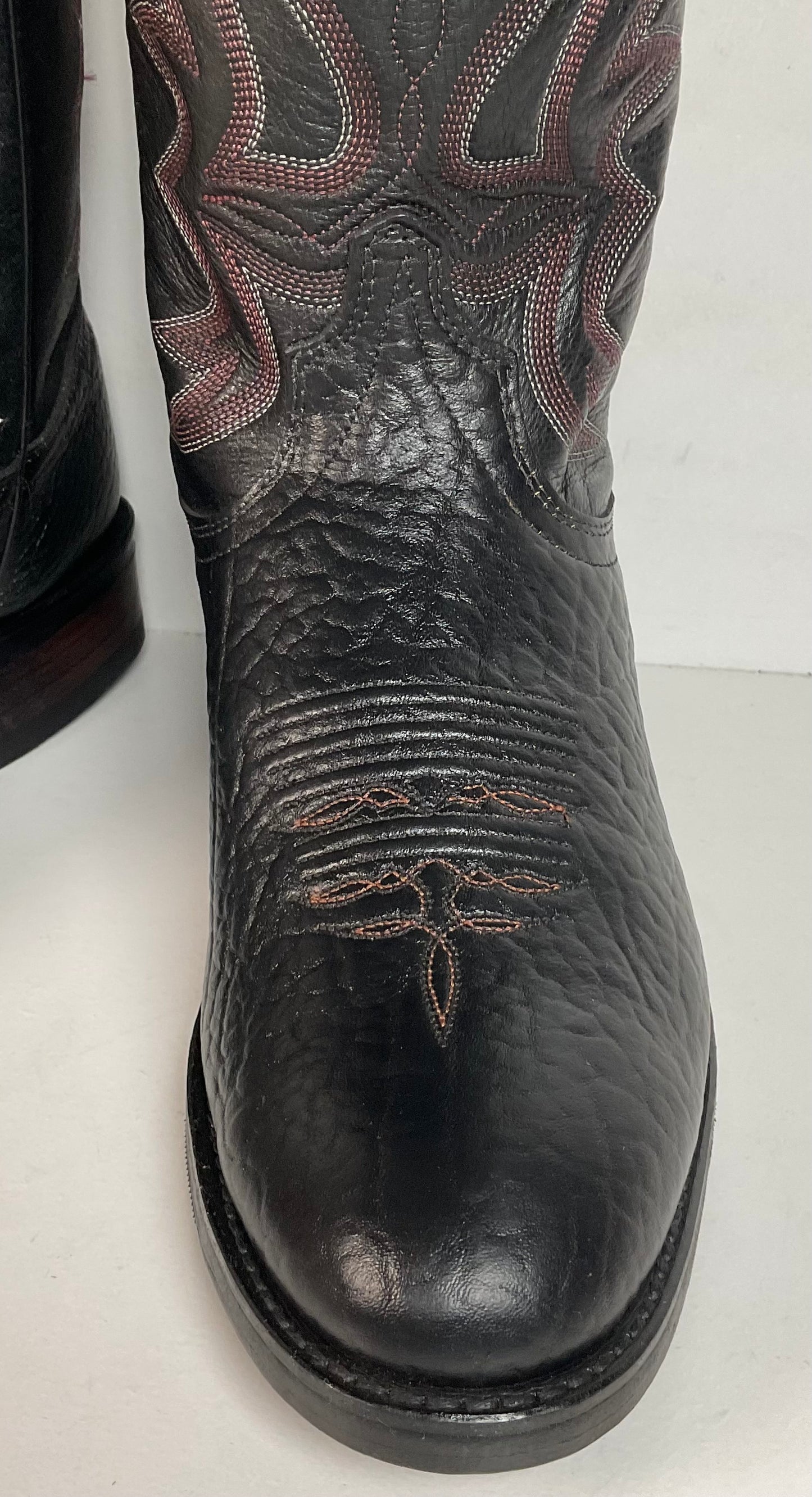 Vintage J. Chisholm Bullhide Cowboy Boots 9 D USA Made Original Box