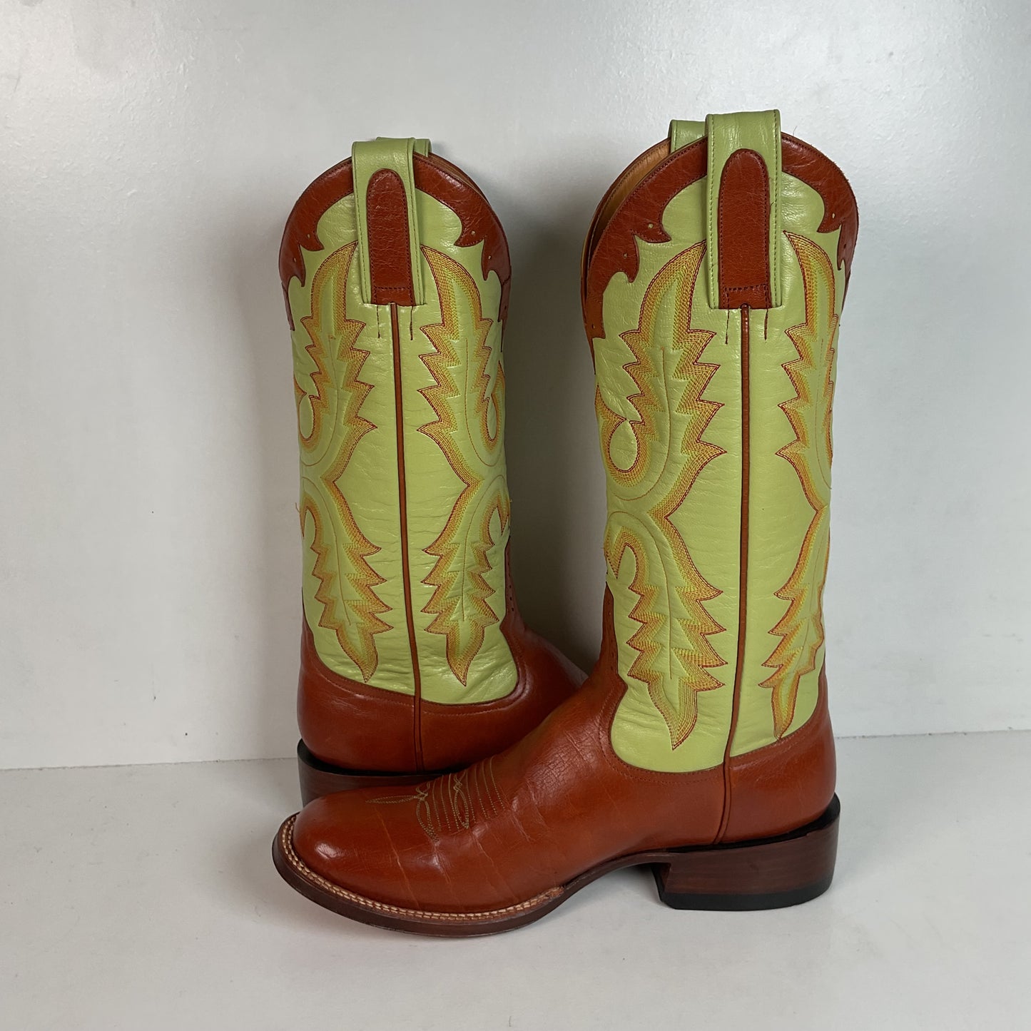 Rod Patrick Goat Skin Cowgirl Boots Men’s 8.5 B | Women’s 10 Collar Overlay