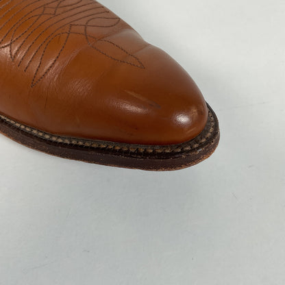 Vintage 1970s Justin Cowboy Boots 13 A Calfskin USA Made
