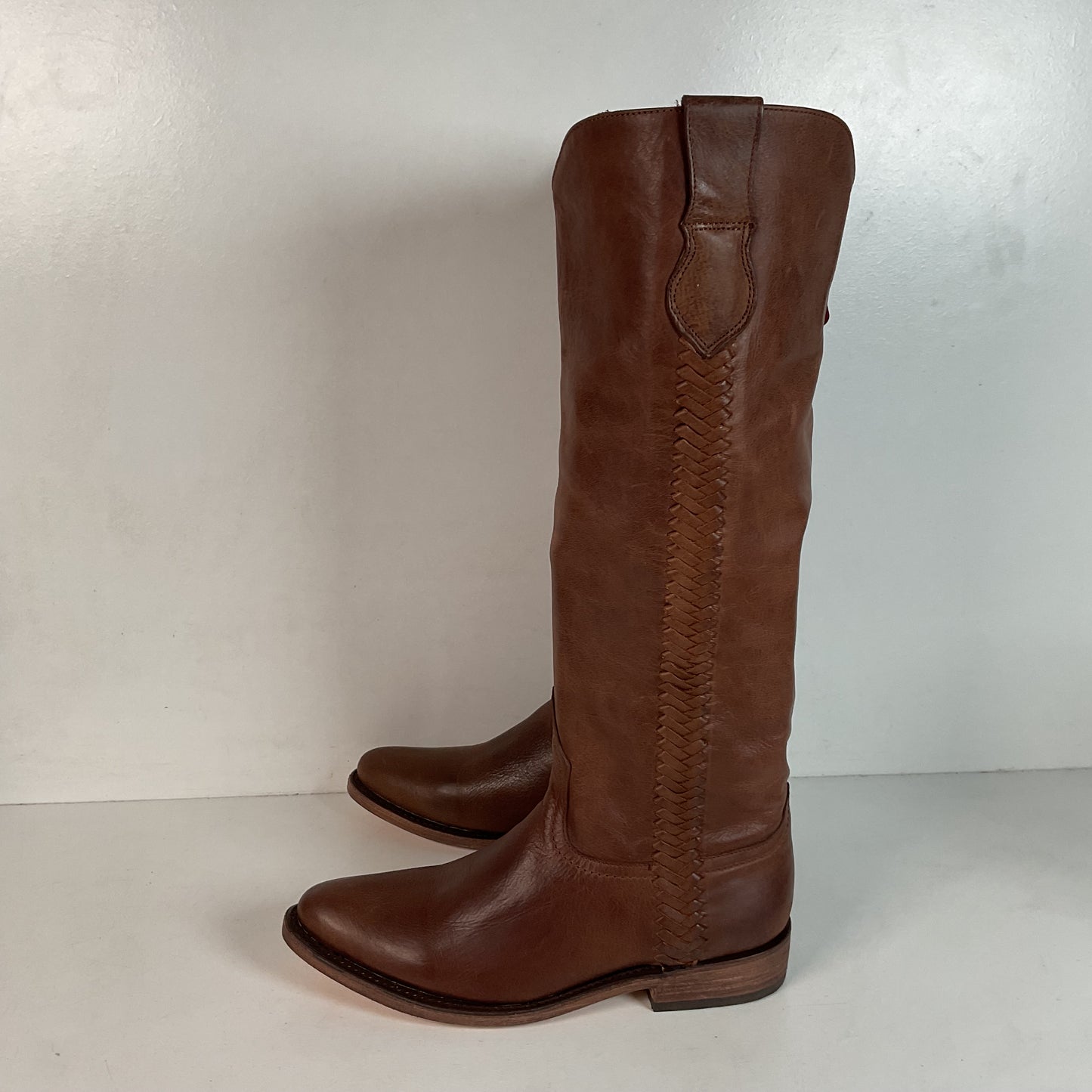 Lucchese Chelsea Braided Riding Boots 6 B Original Box