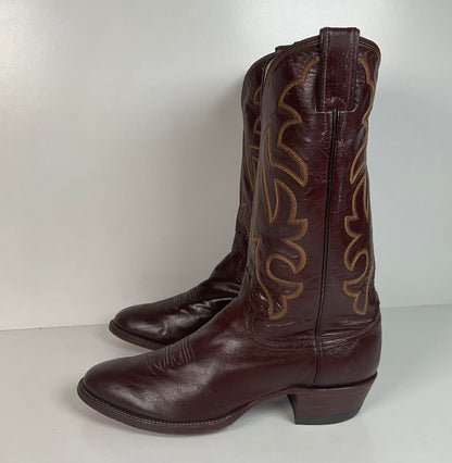 Vintage Justin Pig Skin Cowboy Boots | Wild Boar | USA Made | Men’s 10 D