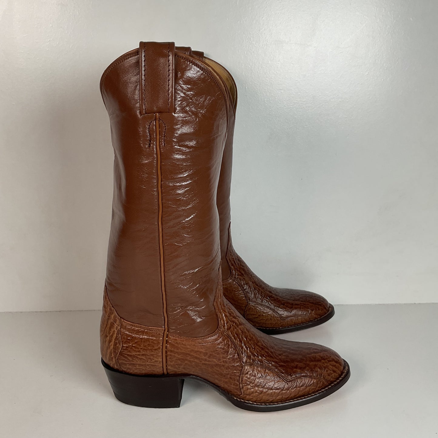 Vintage Laramie Exotic Shark Skin Cowboy Boots Men’s 6 B | Women’s 7 USA Made