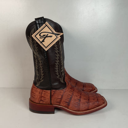 Fenoglio Large Scale Crocodile Cowboy Boots 8.5 E USA Made Exotic Factory Second