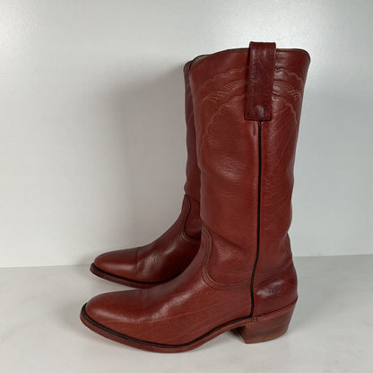 Vintage Frye Cowboy Boots | Chocolate Cow | USA Made | 1980s | Men’s 11 D