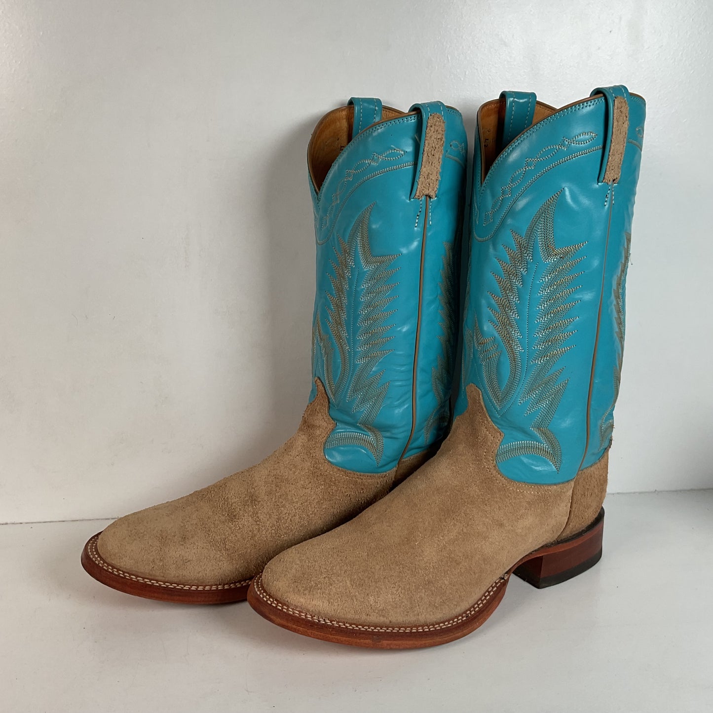 Tony Lama Rough Out Suede Cowboy Boots | USA Made | 10.5 D