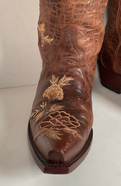 Old Gringo Brown Wildflower Cowgirl Boots 6.5 B