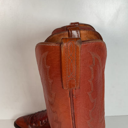 Lucchese 1883 Caiman Crocodile Inlay Cowboy Boots 9 D Exotic