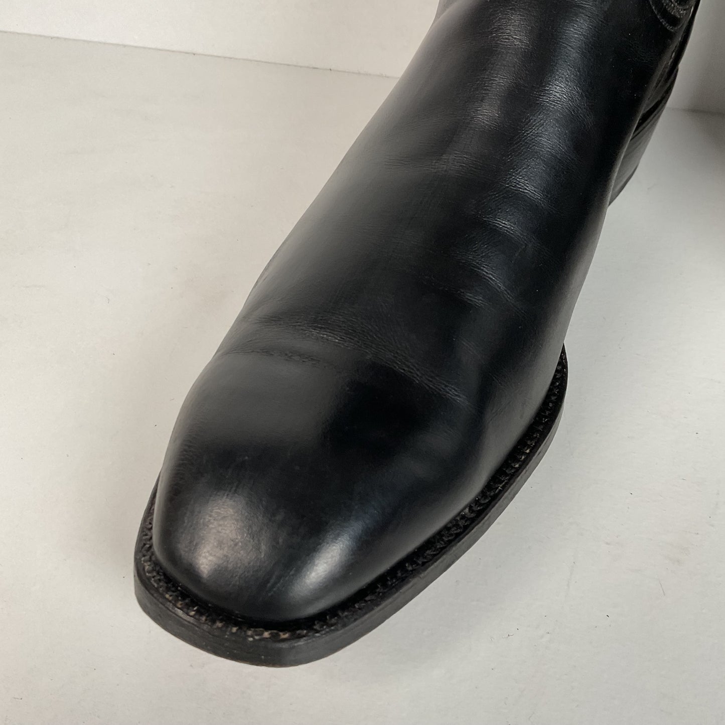 Vintage Lucchese French Toe Cowboy Boots | Black Calf | USA Made | Men’s 11 C