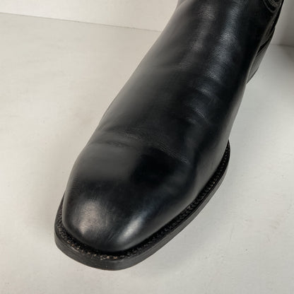 Vintage Lucchese French Toe Cowboy Boots | Black Calf | USA Made | Men’s 11 C