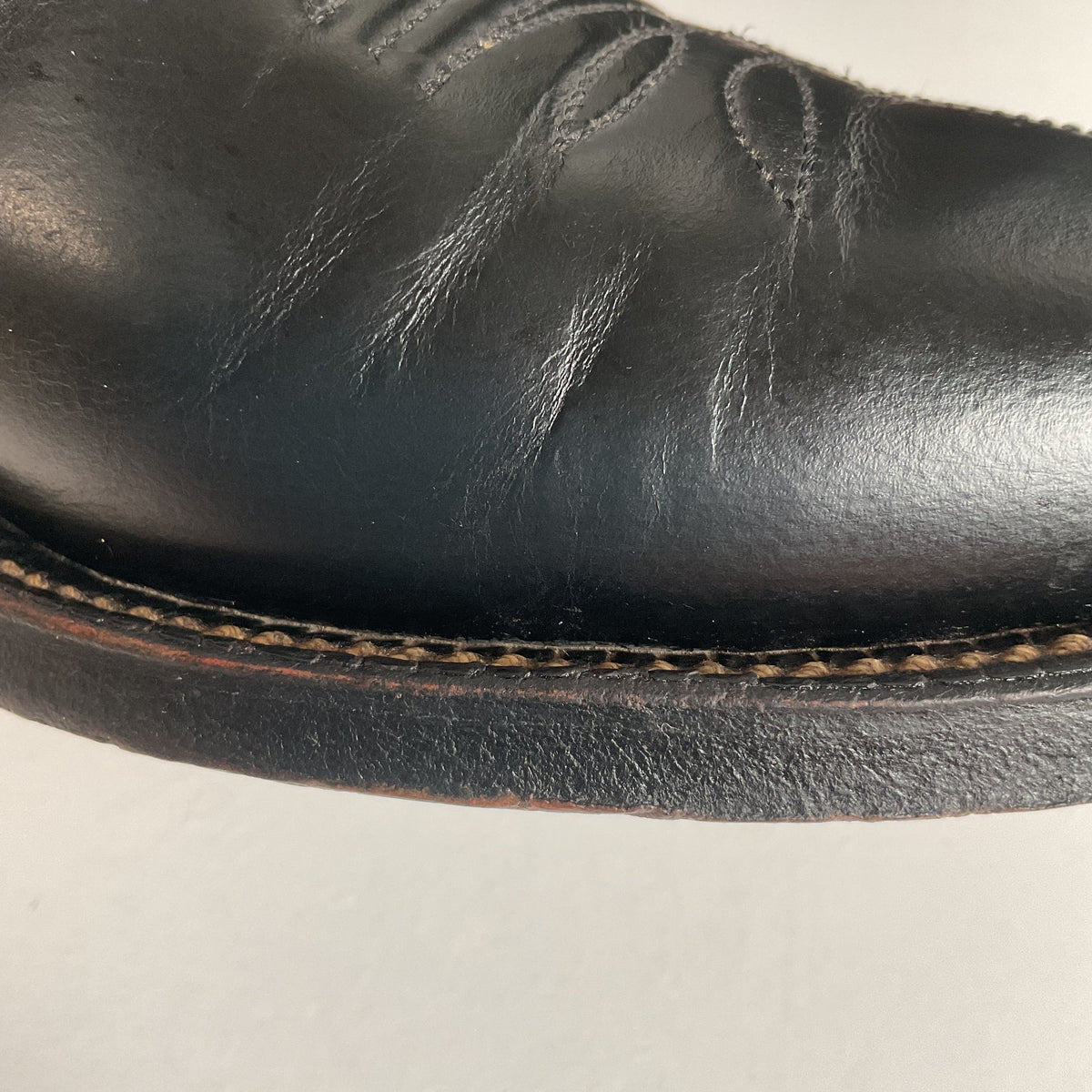 Vintage Nocona Cowboy Boots | 1970s | Black Calf | Men’s 7.5 D