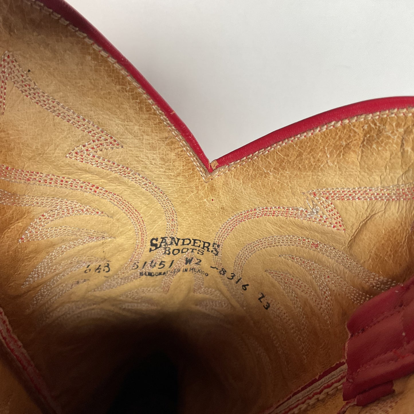 Vintage Sanders Cowgirl Boots | Ruby Red | Women’s 6.5 B