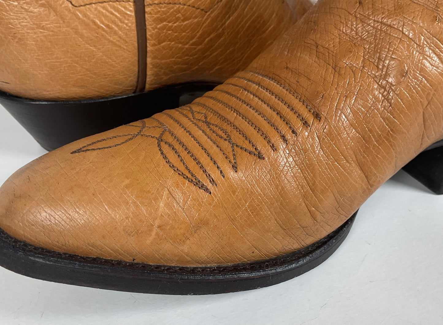 Vintage Panhandle Slim Smooth Ostrich Cowboy Boots | Exotic | Men’s 8 D