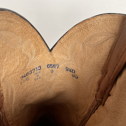 Vintage Dan Post Elk Skin Cowboy Boots | USA Made | Men’s 9.5 D