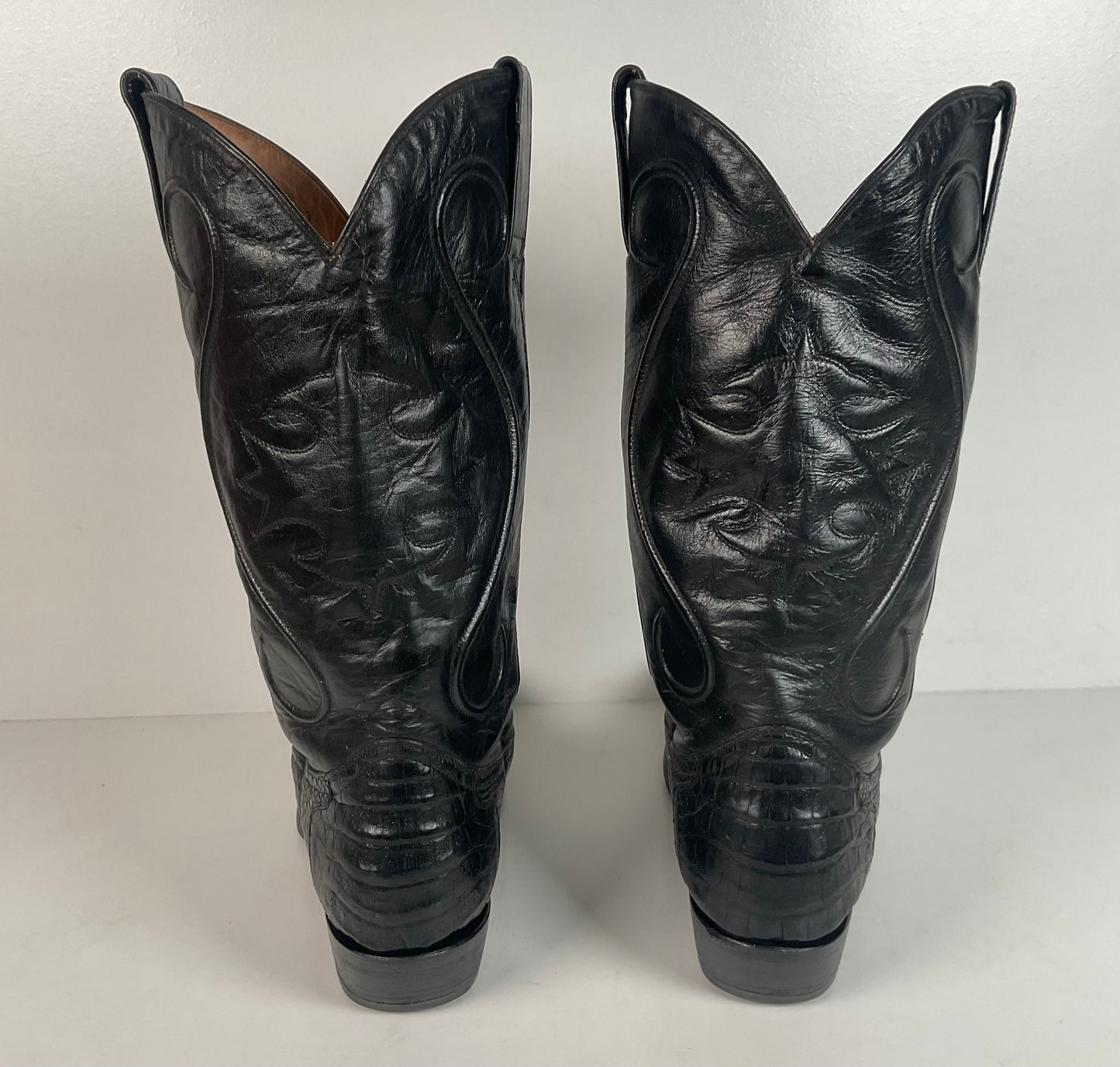 Rivers’ Royal Caiman Belly Cowboy Boots | Exotic | Tooled Inlays | Men’s 9.5