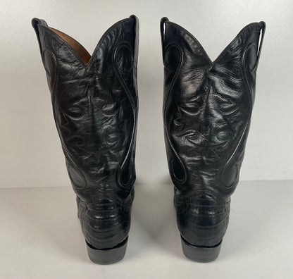 Rivers’ Royal Caiman Belly Cowboy Boots | Exotic | Tooled Inlays | Men’s 9.5