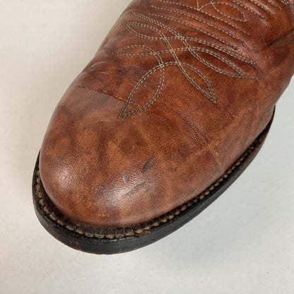 Vintage Tony Lama Buckaroo Boots | Chocolate Cow | Gold Label | 1970s | 11 D