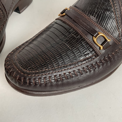 David Eden Lizard Loafers | Dark Brown | Men’s 10.5