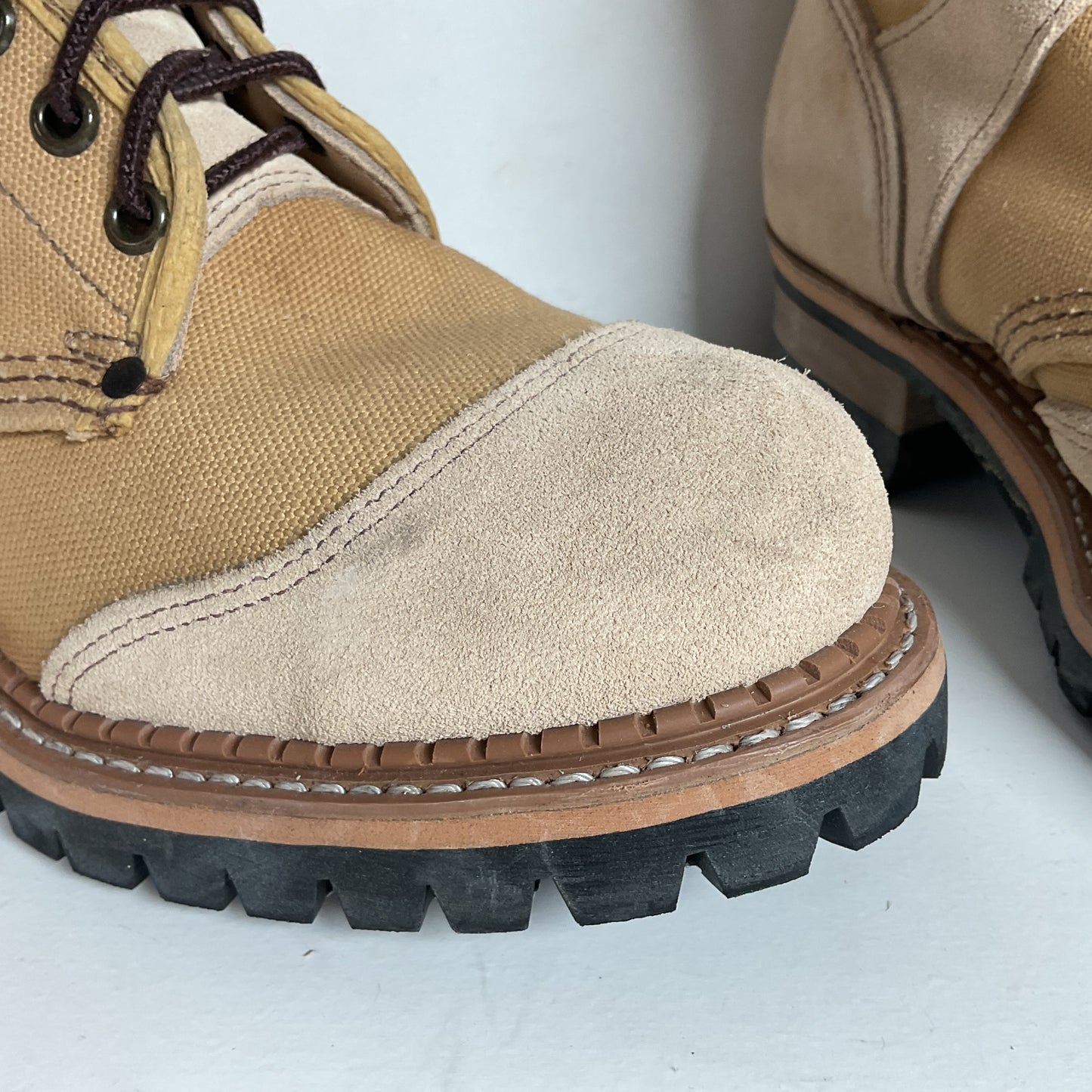 Vintage Georgia Safety Toe Combat Boots | Desert Suede | 5.5 E |Women’s 7
