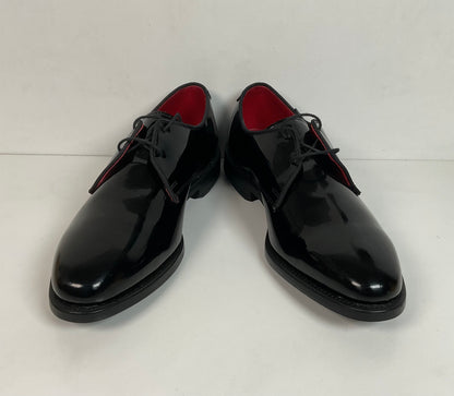 Allen Edmonds Kendall Plain Toe Derby Shoes 8 D Glossy Patent Leather