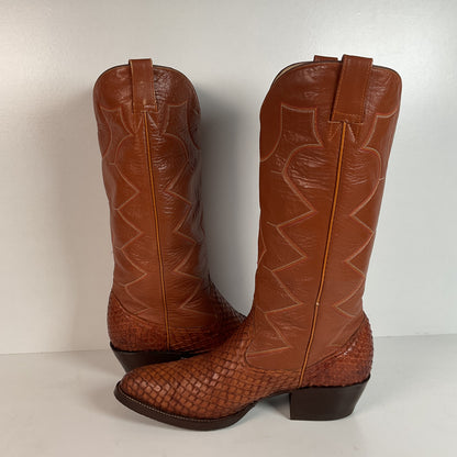 Vintage Anaconda Snakeskin Cowboy Boots | Exotic | Customized | Men’s 10.5