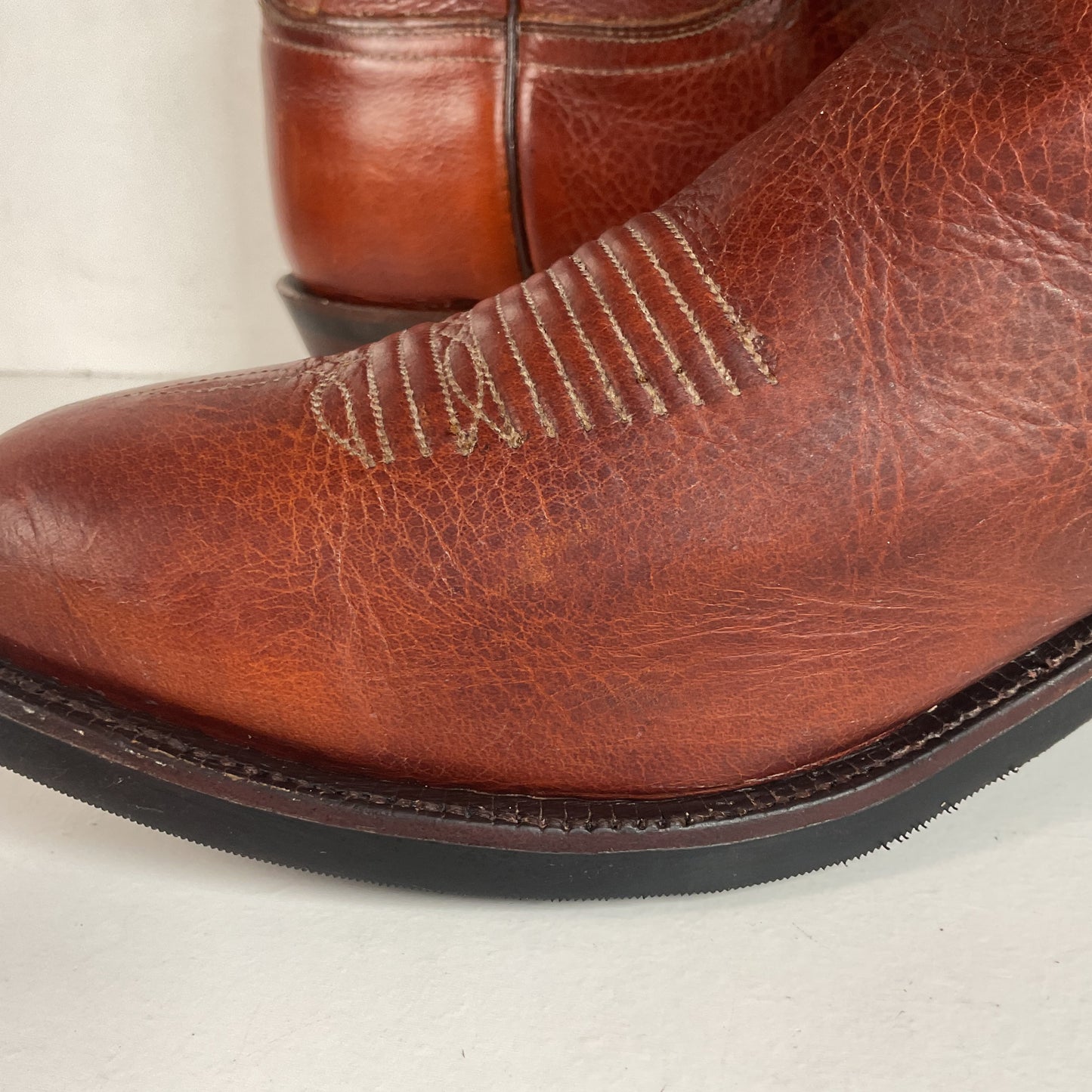 Lucchese Classics Handmade Cowboy Boots 12 EE Brown Bison Hide