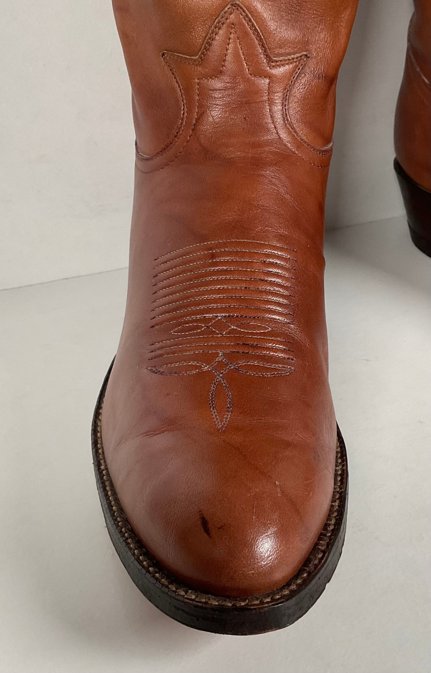 Vintage Tony Lama Cowboy Boots | Chocolate Cow | Men’s 11.5 D