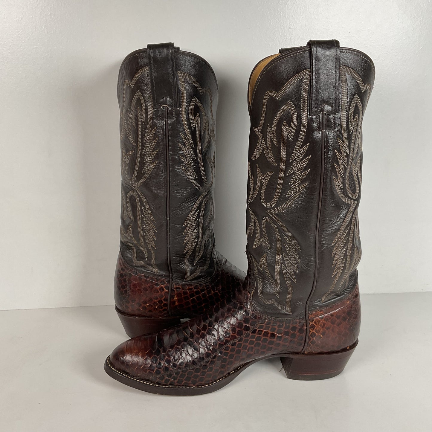 Texas Imperial Python Snakeskin Cowboy Boots | USA Made | Men’s 9.5 D