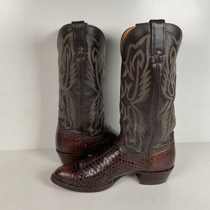 Texas Imperial Python Snakeskin Cowboy Boots | USA Made | Men’s 9.5 D