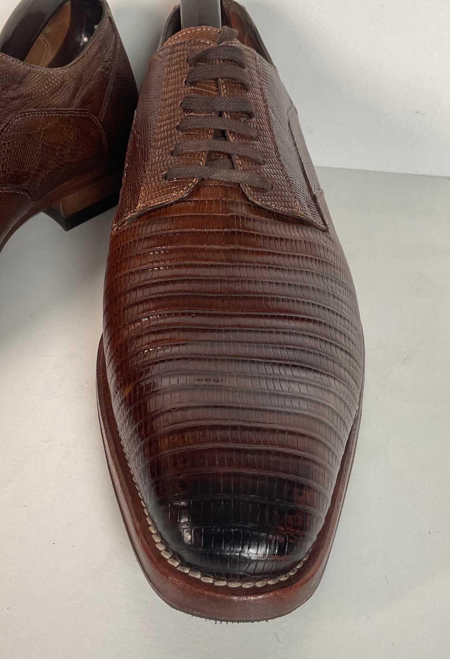 Mezlan Teju Lizard Derby Shoes Brown | Brown | Men’s 9 M