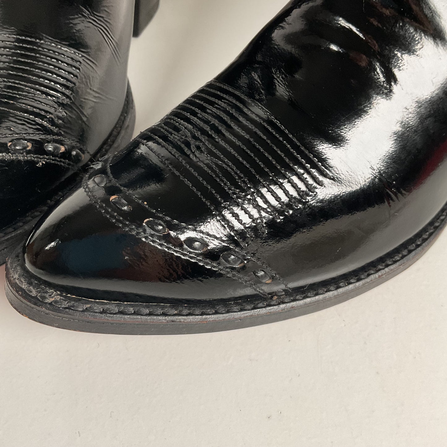 Dan Post Patent Leather Cowboy Boots | Buck Lace | Men’s 9 D