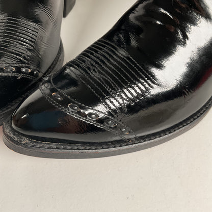Dan Post Patent Leather Cowboy Boots | Buck Lace | Men’s 9 D