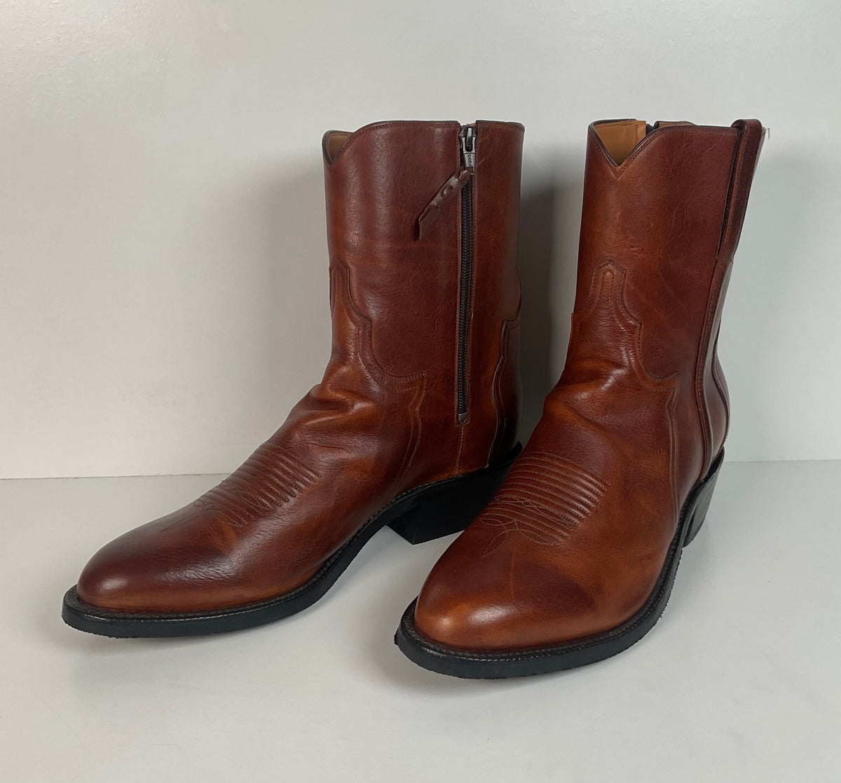 Lucchese Western Side Zip Boots | Ankle | Classics Handmade | 10.5 EE
