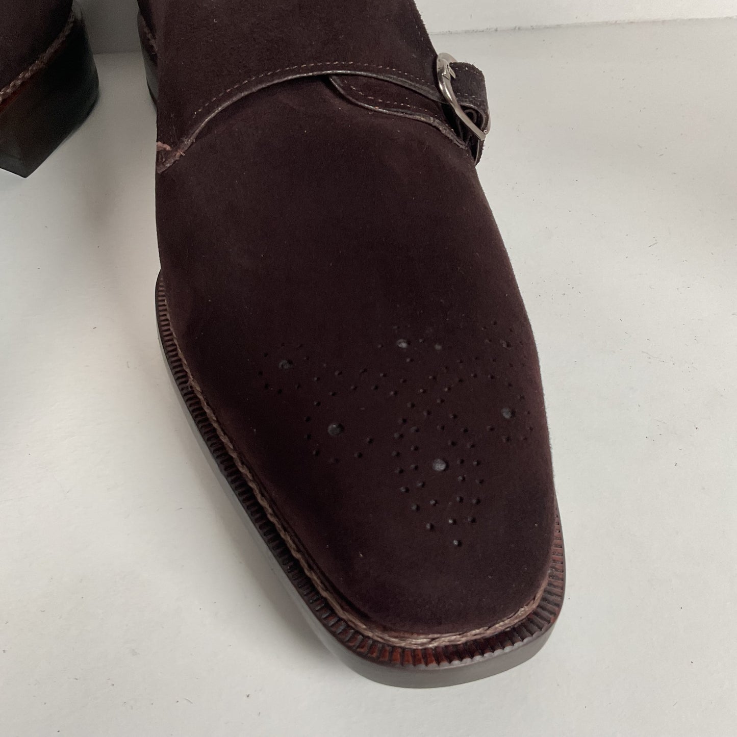 Mezlan Double Monk Strap Shoes | Custom | Nubuck Suede | Brown | Men’s 10.5 M