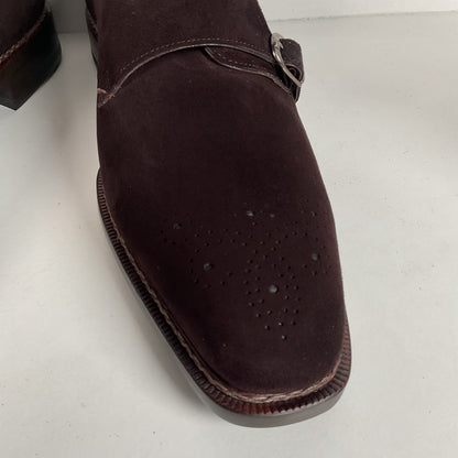 Mezlan Double Monk Strap Shoes | Custom | Nubuck Suede | Brown | Men’s 10.5 M