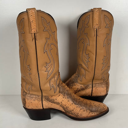 Vintage Dan Post Water Snake Cowboy Boots | Snakeskin | USA Made | Men’s 9.5 D