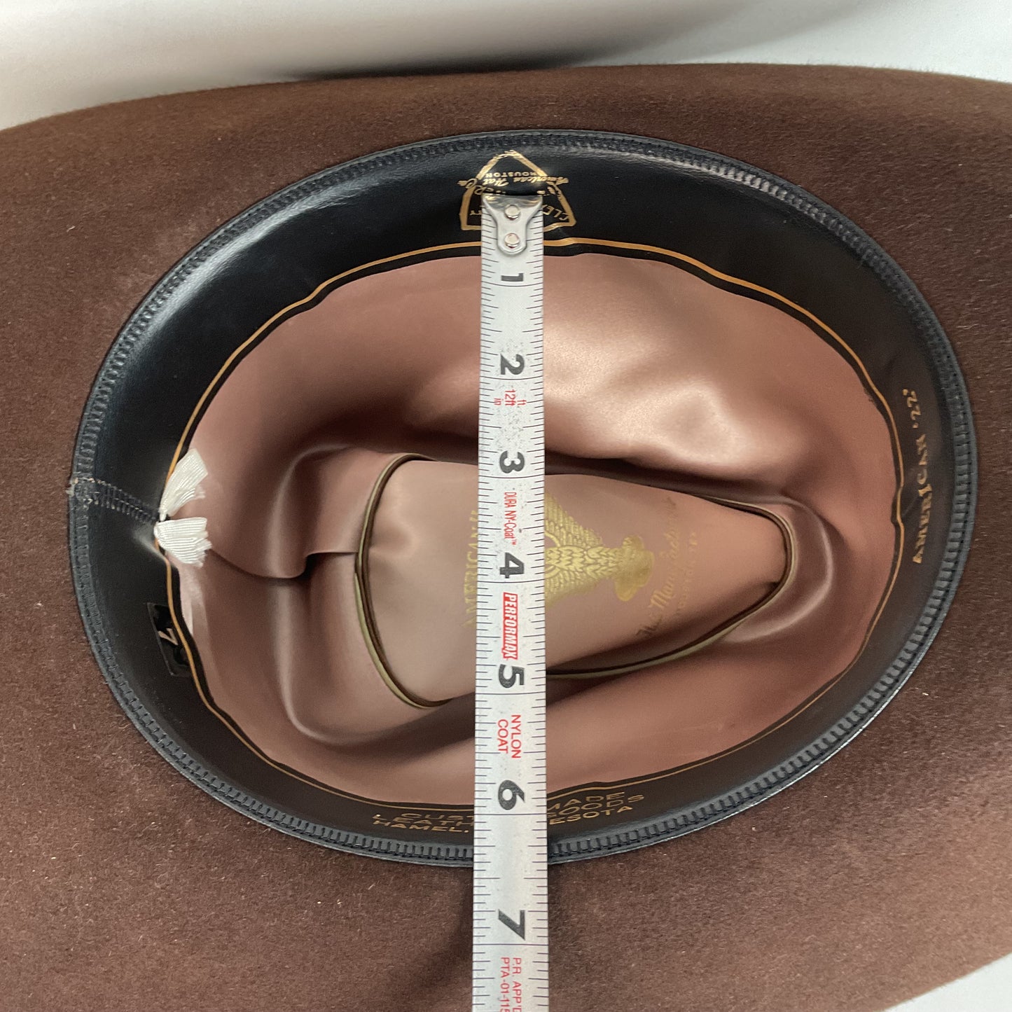 Vintage American Hat Company Cowboy Hat 7” Chocolate Brown USA Made