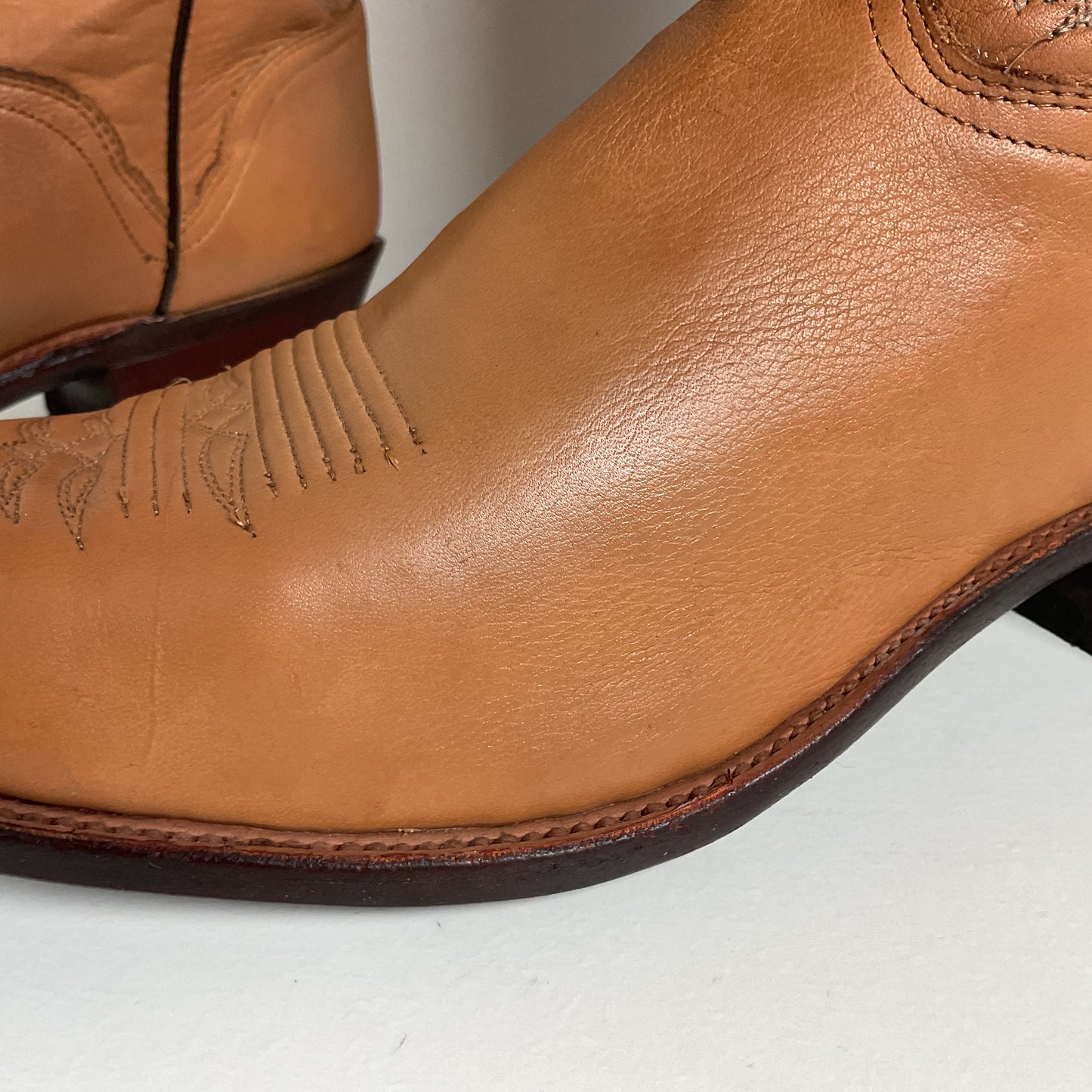 Vintage J. Chisholm Buckskin Cowboy Boots | USA Made | Men’s 13 D