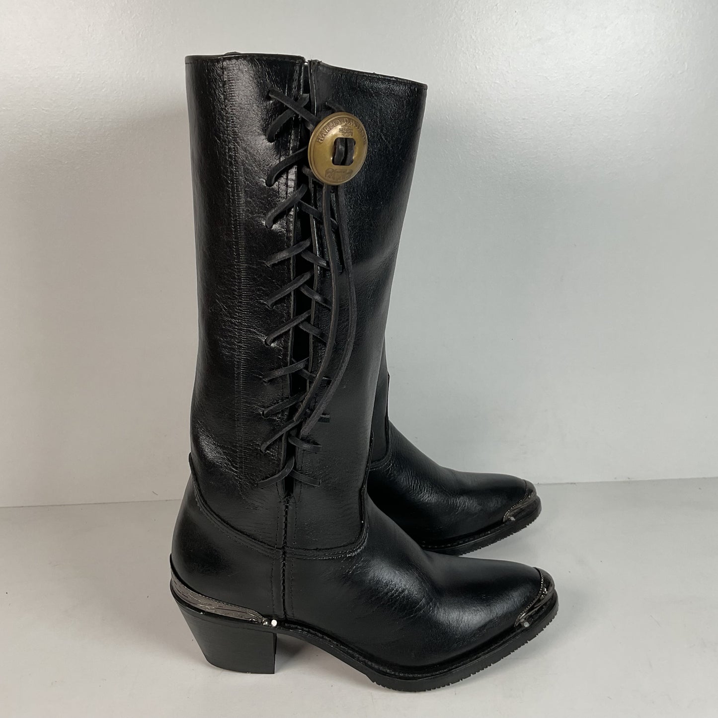 Vintage Harley Davidson Concho Cowgirl Boots | USA Made | Women’s 8.5 M