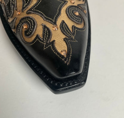 Back at the Ranch Western Zip Cowgirl Boots | Custom | Priscilla Crystals | 7.5