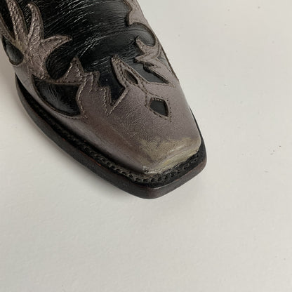 Custom Metallic Cowgirl Boots | Wingtip | Embellished | Women’s 7.5 B