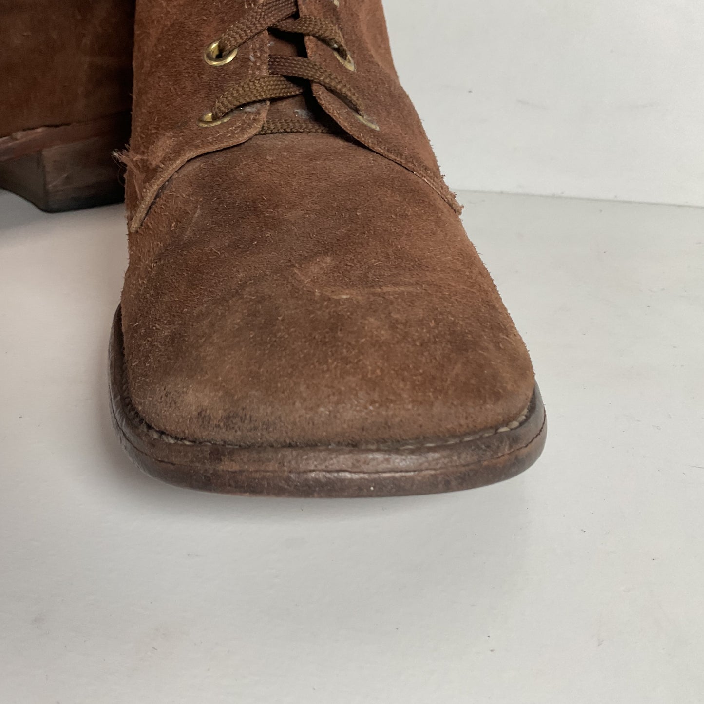 Vintage 1960s Men’s Suede Lace Up Snake Boots 12 D USA Made