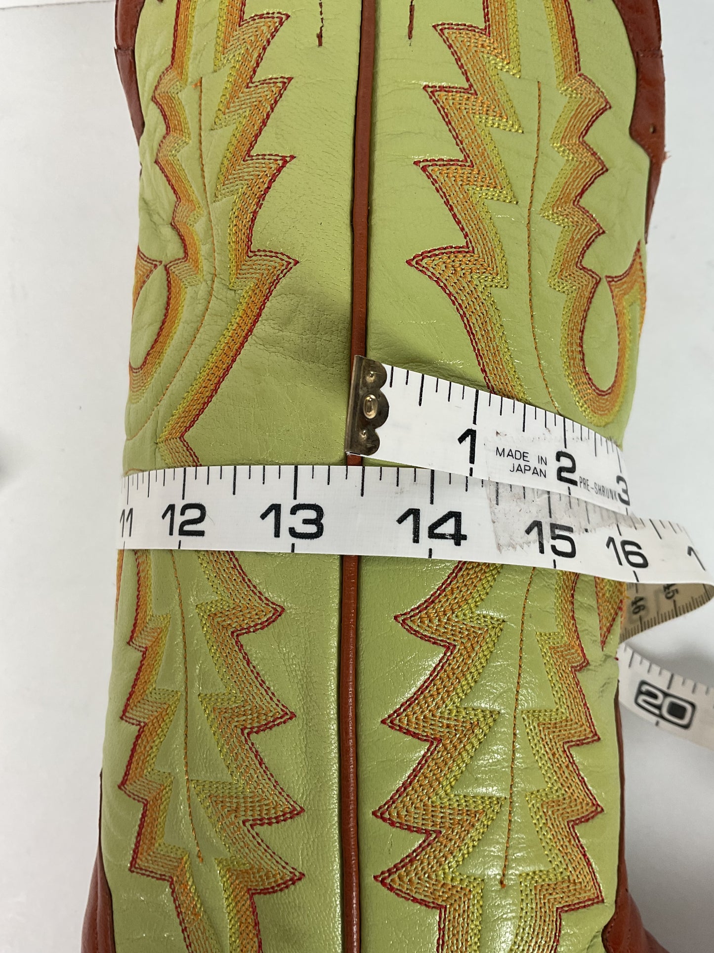 Rod Patrick Bootmakers Lime Green Cowgirl Boots 8.5 B Handmade