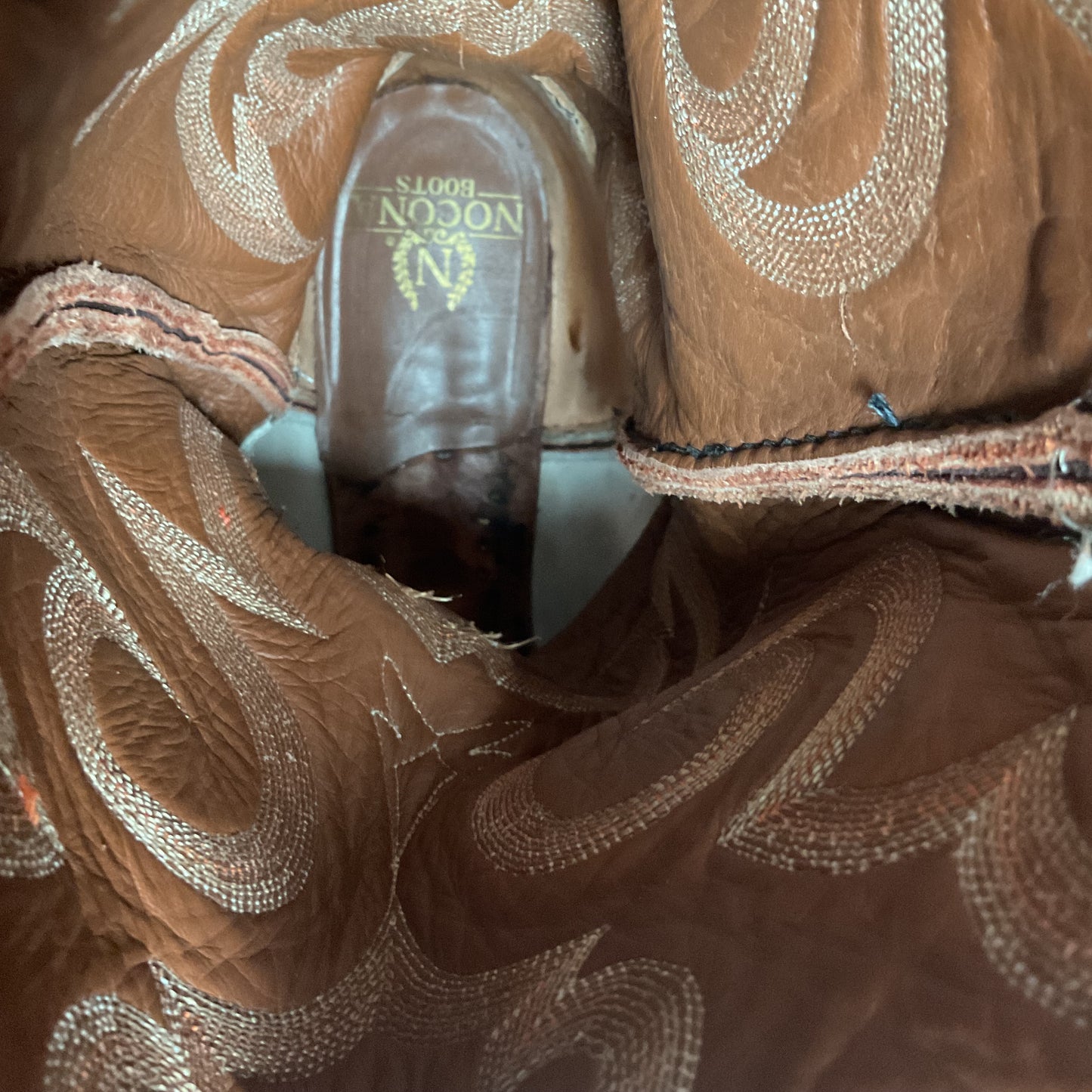 Vintage Nocona Ostrich Leg Cowboy Boots | Exotic | USA Made | Men’s 15 EE