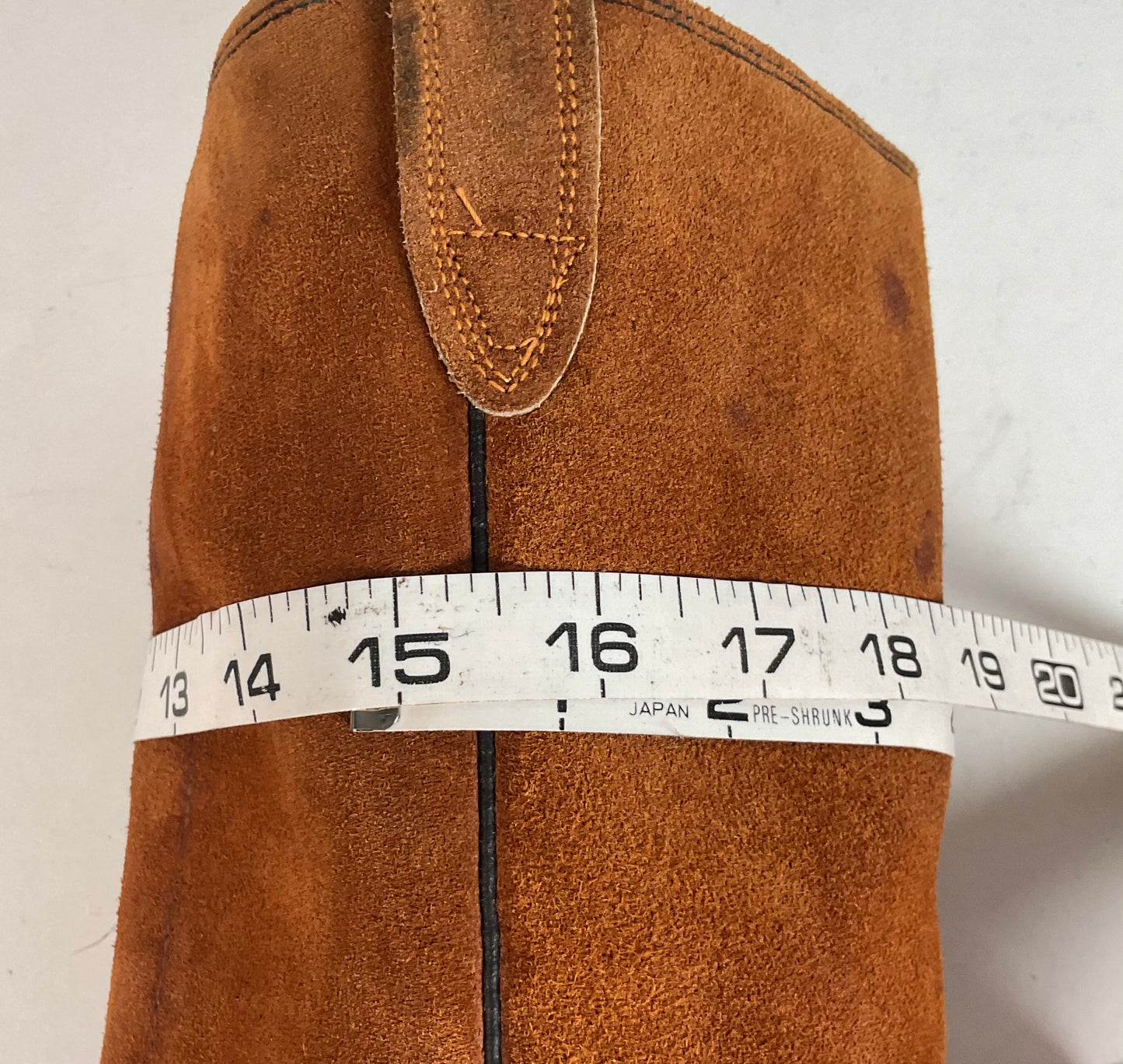 1970s Texas Suede Harness Boots 9 D USA Made Rough Out