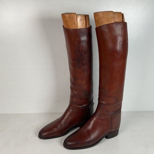 Vintage Peal & Co Polo Riding Boots | Wooden Form | Vanderbilt | King George