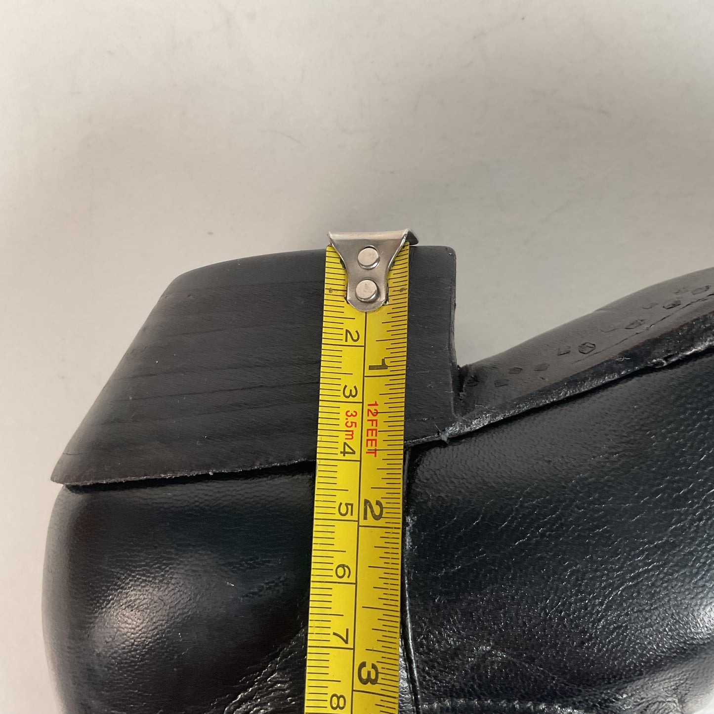 Vintage Lucchese Tall Cowgirl Boots 7 B USA Made Black Calf Skin